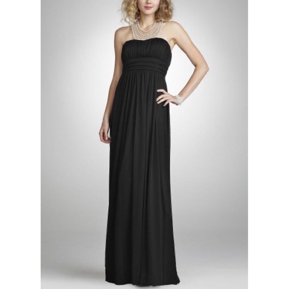 Pearl Jeweled Necklace Halter Mesh Gown - Picture 1 of 8
